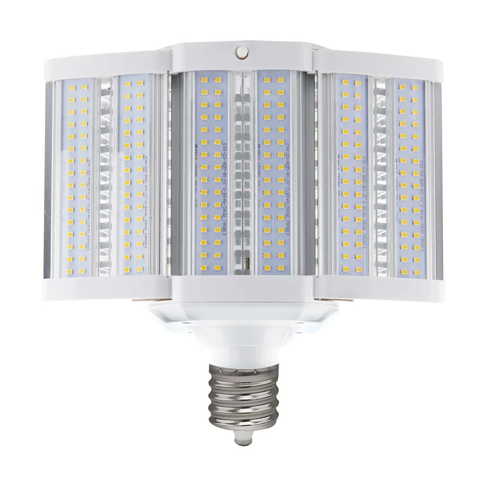 Satco 80w LED Hi-lumen shoe box style lamp fixture 5000K Mogul Extended 100-277V