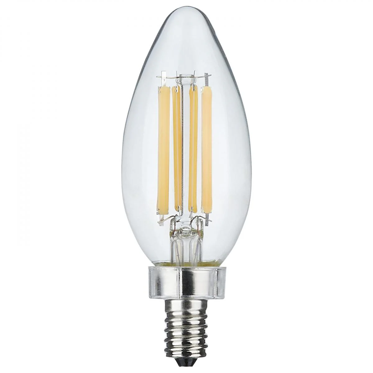 Satco 8w C11 LED 800Lm 5000K 120v Clear Finish Candelabra Base Bulb