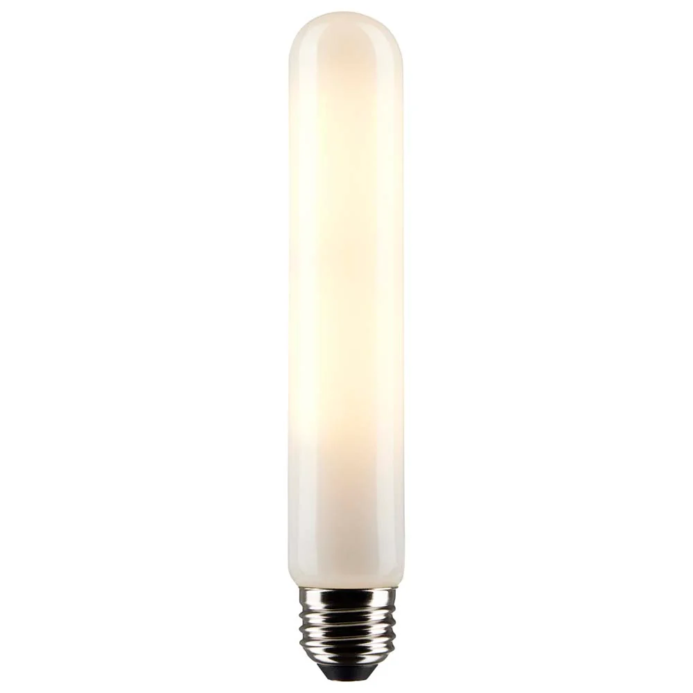 Satco 8w T9 LED 2700K Medium Base Frosted Dimmable - 40w equiv - Image 2