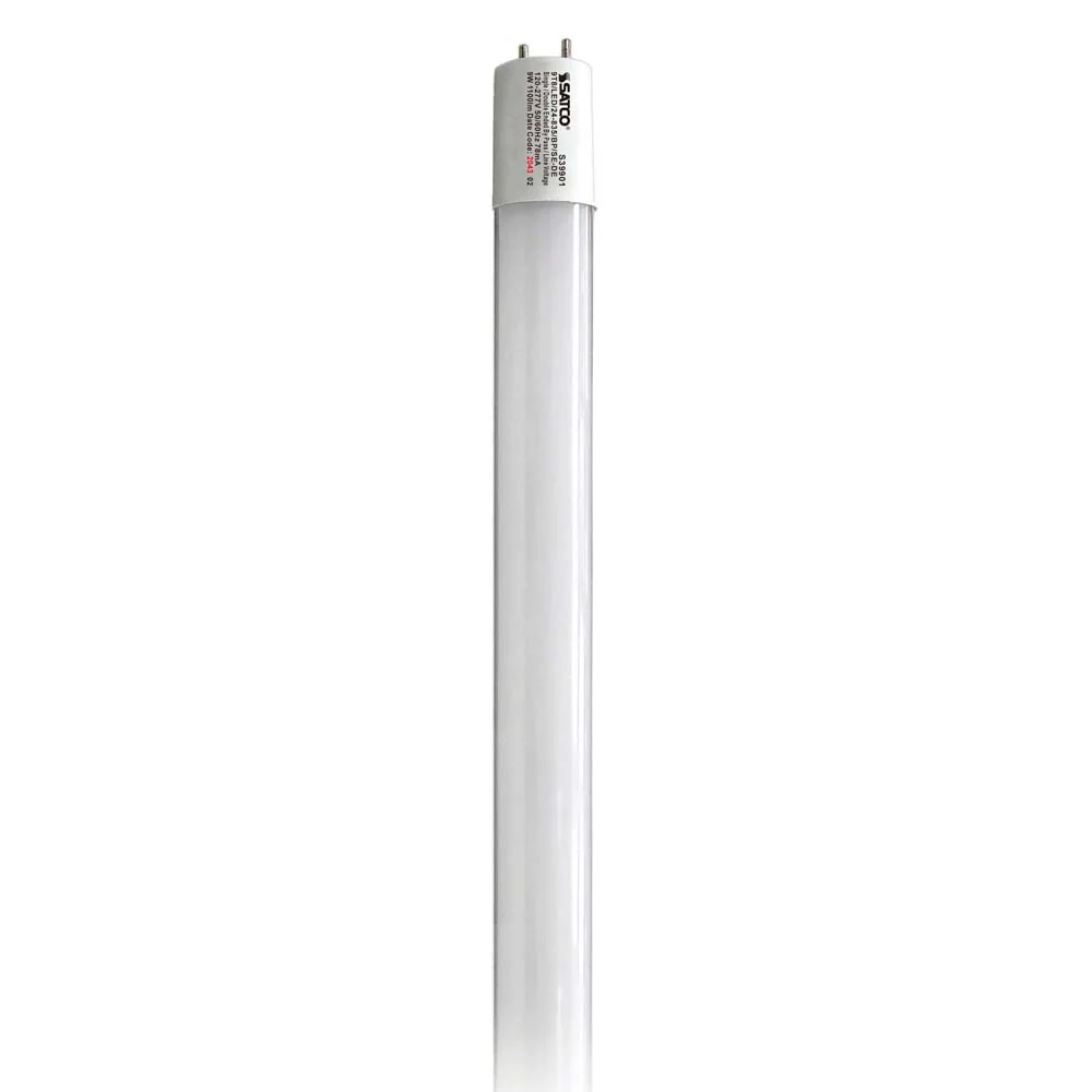 Satco 9W 2Ft T8 LED Tube 3500K 1100LM G13 Base Ballast Bypass
