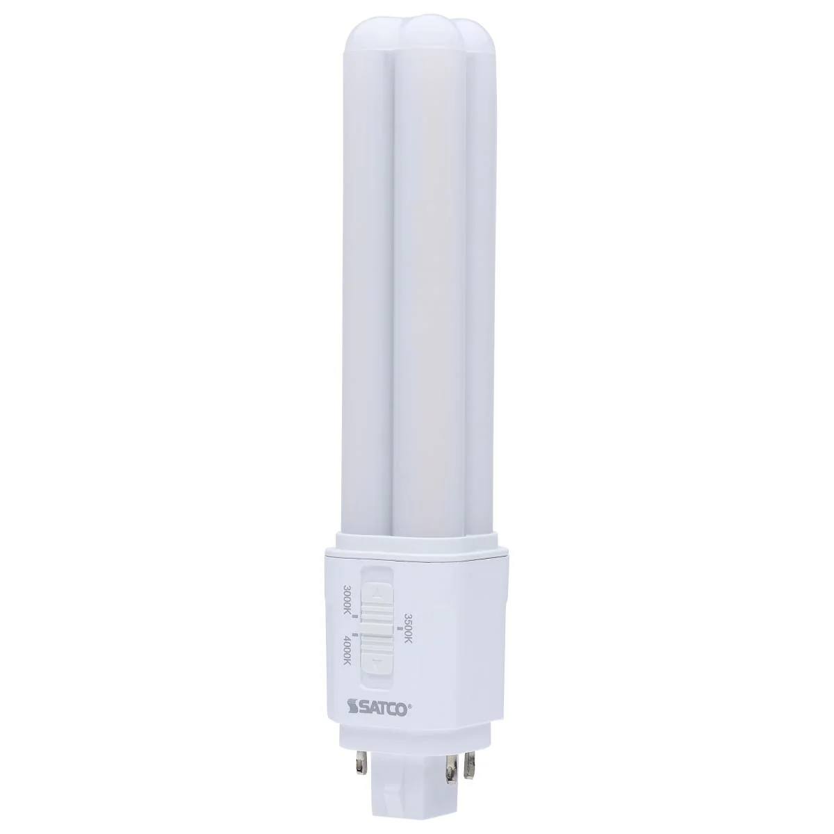 Satco 9.5w LED PL CCT Selectable G24q Base - Ballast Dependent Bulb