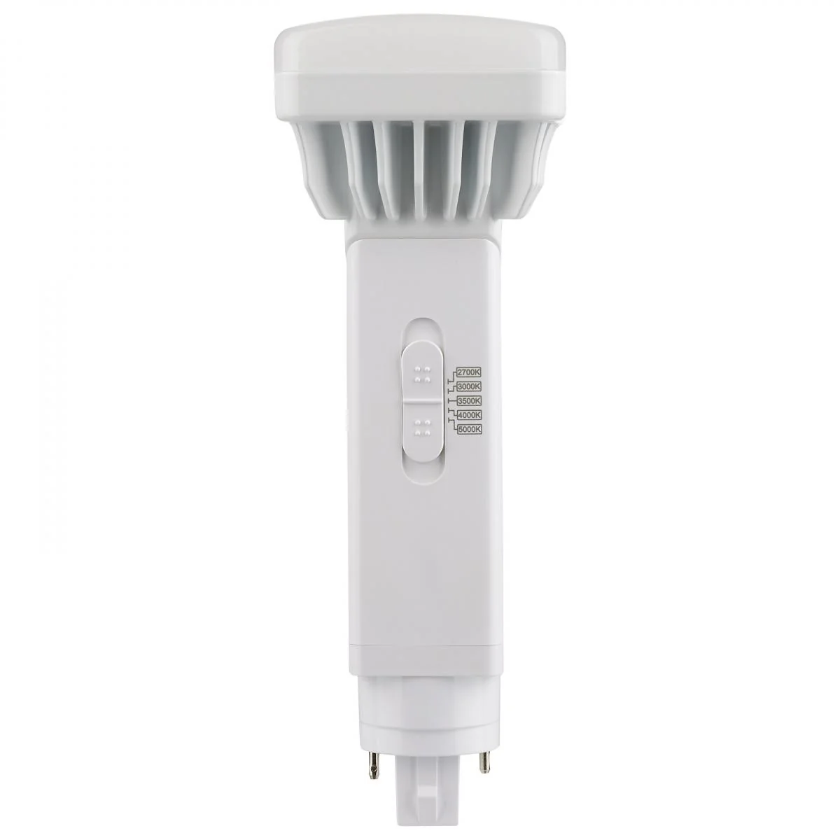 Satco 9w PL 2-Pin LED 1100Lm G24d Base 120-277v CCT Selectable White Finish Bulb