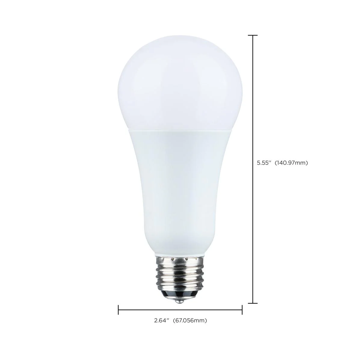 Satco A21 LED 3-Way Lamp Wattage Tunable 4000K E26d Double Contact Base 120v - Image 6