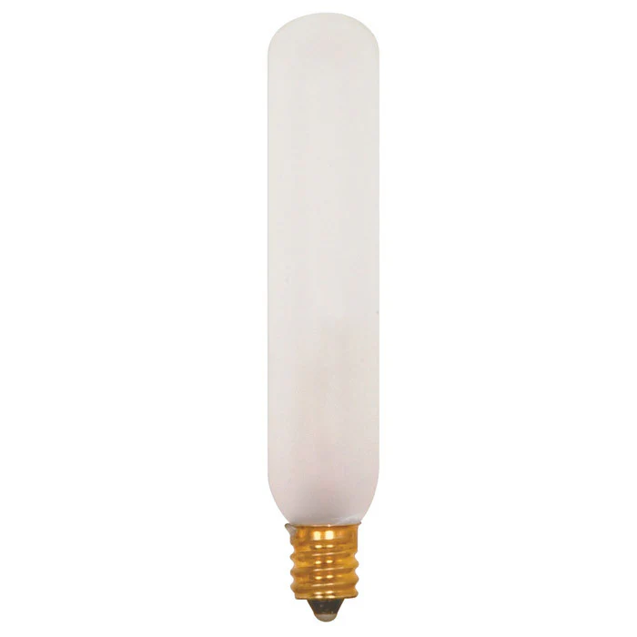 Satco S3315 15W 120V T6 Frost E12 Candelabra Base Incandescent light bulb