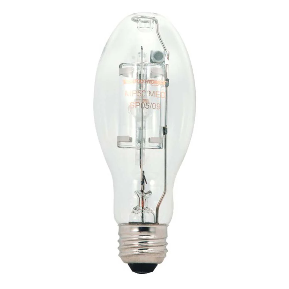 Satco S5854 50w Metal Halide HID Medium base ED17 4000K