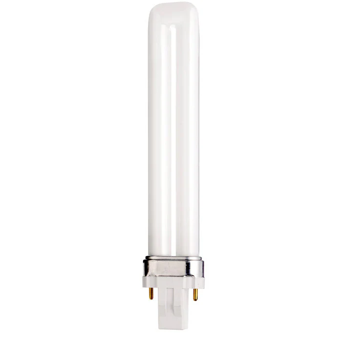 Satco S6710 13W Single Tube 2-Pin GX23 Plug-In base 2700K fluorescent bulb