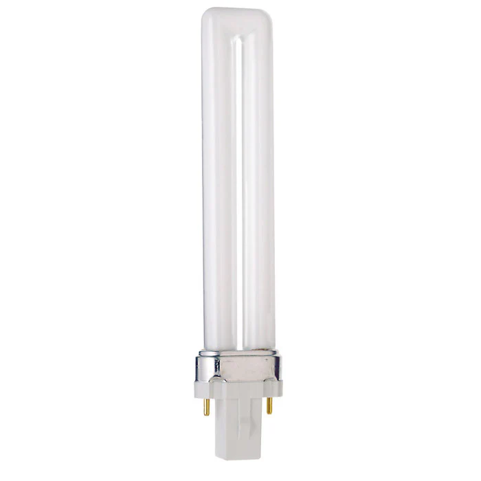 Satco S8309 9W Single Tube 2-Pin G23 Plug-In base 5000K fluorescent bulb