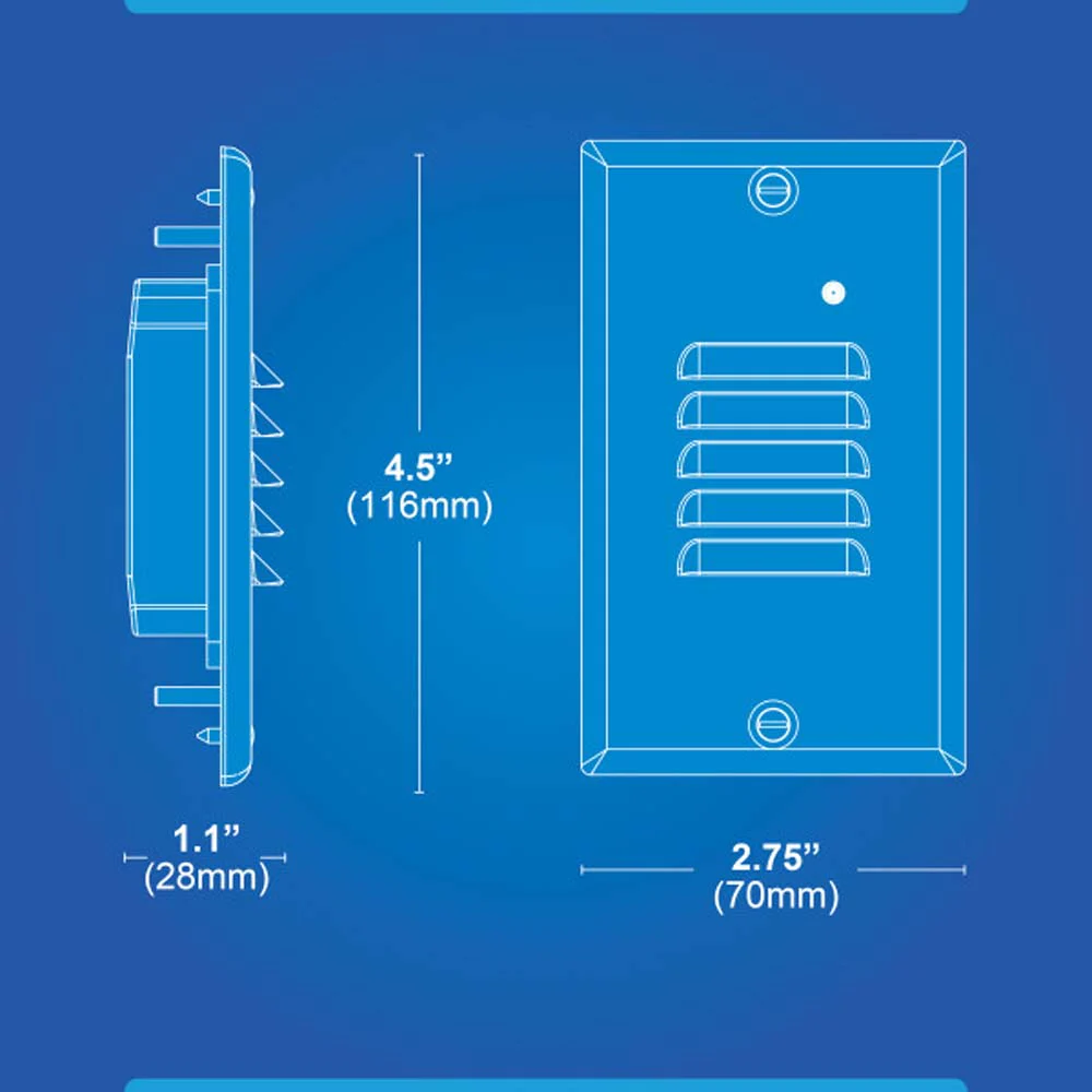 STP2 Vertical Louvered Oil-Rubbed Bronze LED Step Light with Photocell - Image 2