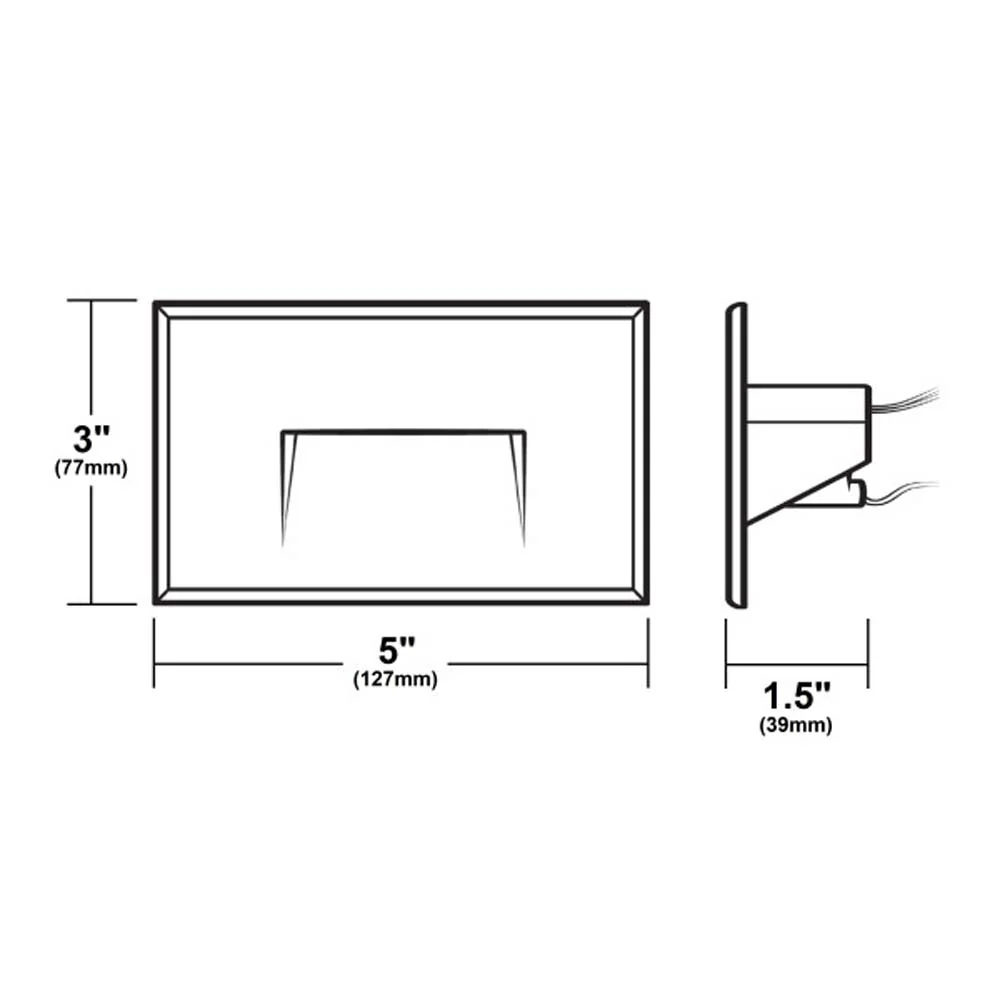 STW Series Horizontal Wet Location LED Step Light White - Image 2