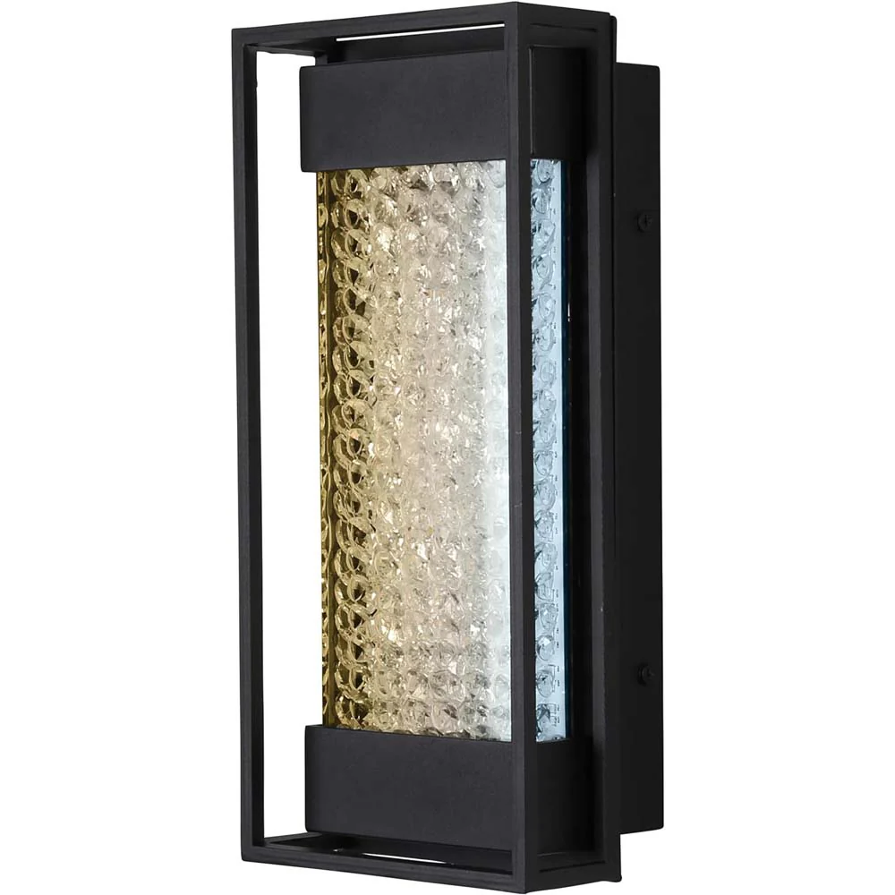 Sunlite 10w LED Acrylic Crystals Wall Sconce Fixture CCT Selectable - 60W equiv