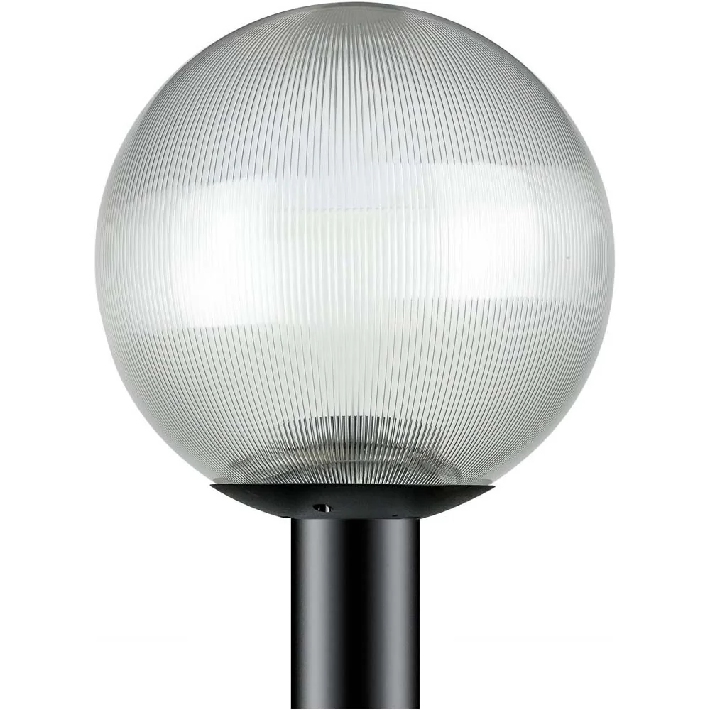Sunlite 12-in Decorative Outdoor E26 Base Clear Globe Post Mount Fixture