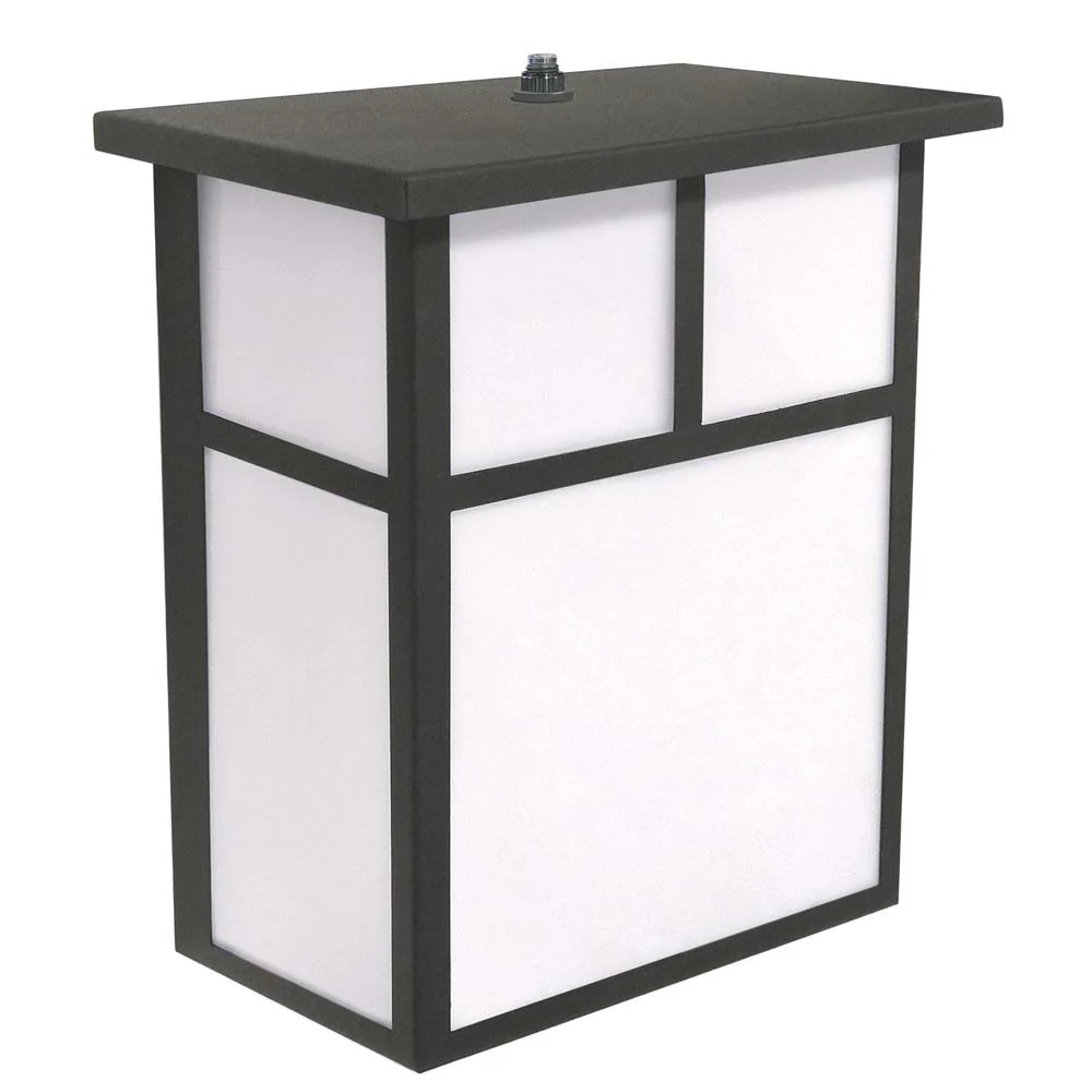 Sunlite 12w CCT Tunable Rectangle LED Mission Style Outdoor Fixture Black Finish