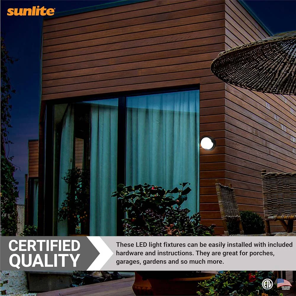 Sunlite 12w LED Canopy Round Modern Outdoor Fixture CCT Selectable - 60w equiv - Image 7