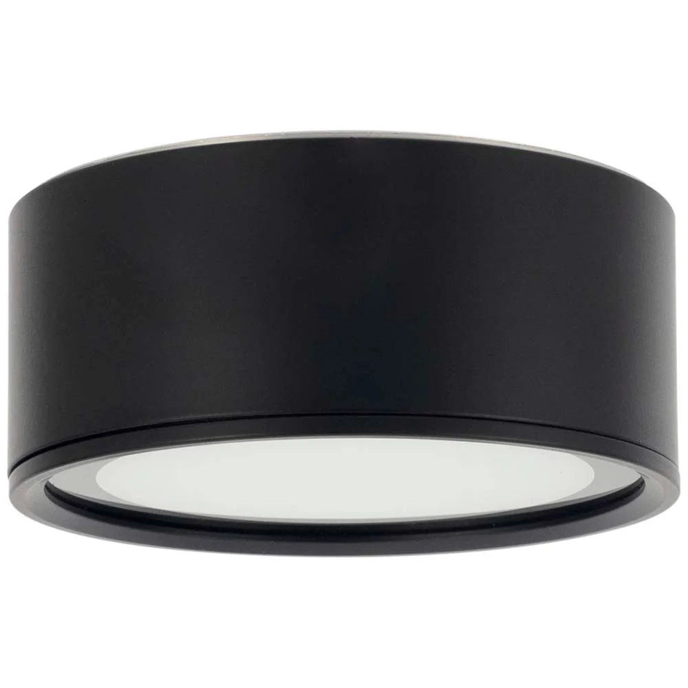 Sunlite 15w LED Ceiling Fixture CCT Selectable Black Indoor Frosted Dimmable