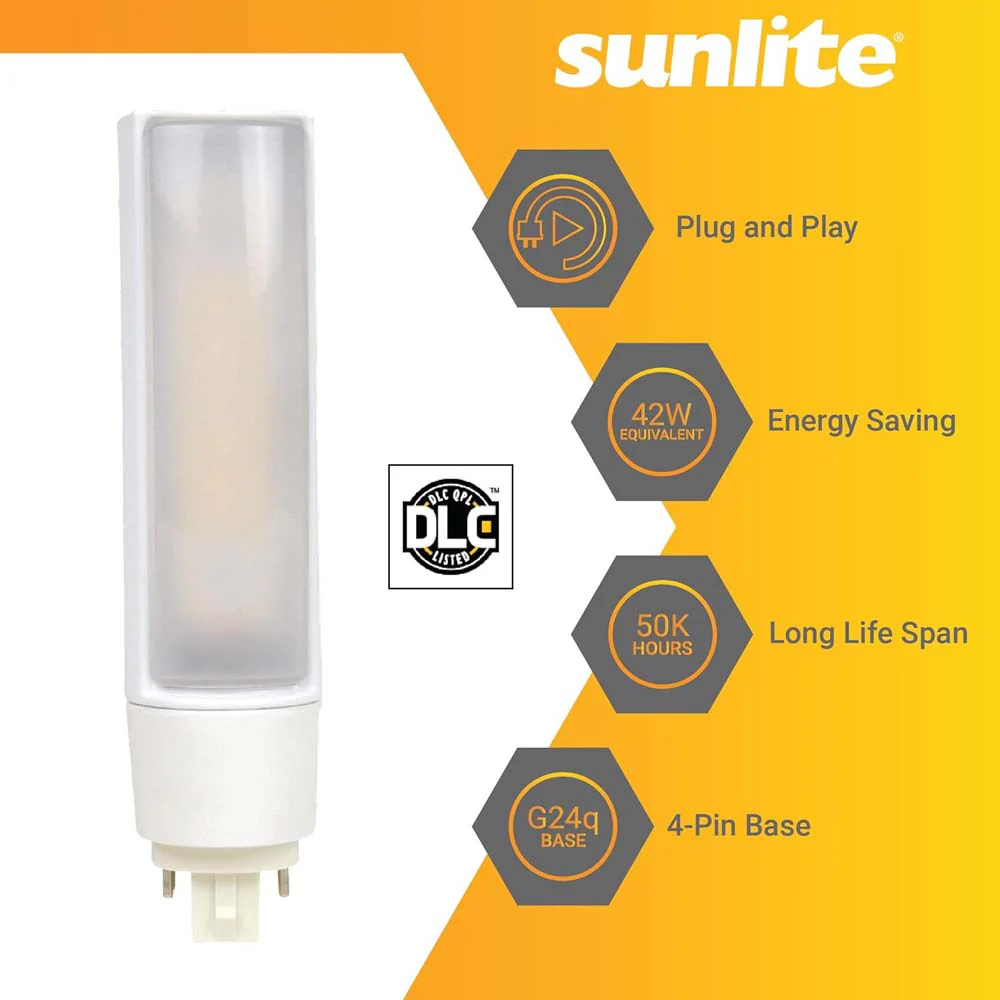 Sunlite 16w LED Plug & Play PL Horizontal Bulb G24q 4000K Ballast Dependent - Image 3