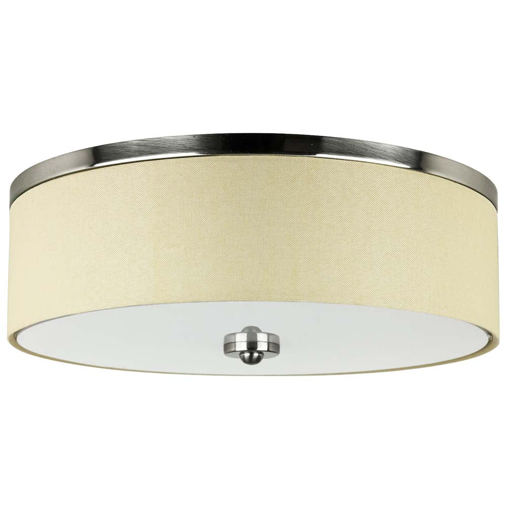 Sunlite 17.5-in 28w LED Fabric Drum Ceiling Fixture CCT Selectable Dimmable