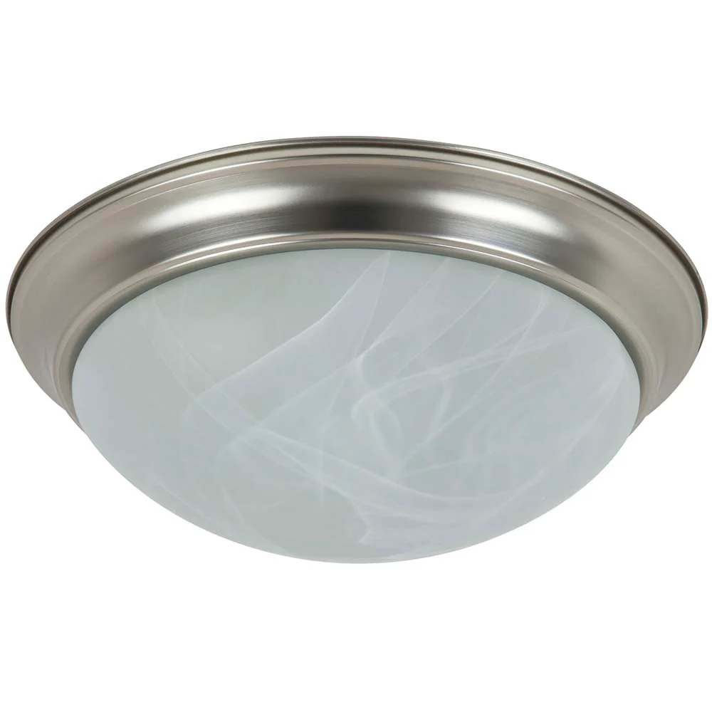 Sunlite 17w 120v 12-in Brushed Nickel 3000k Warm White Decorative Dome Fixture
