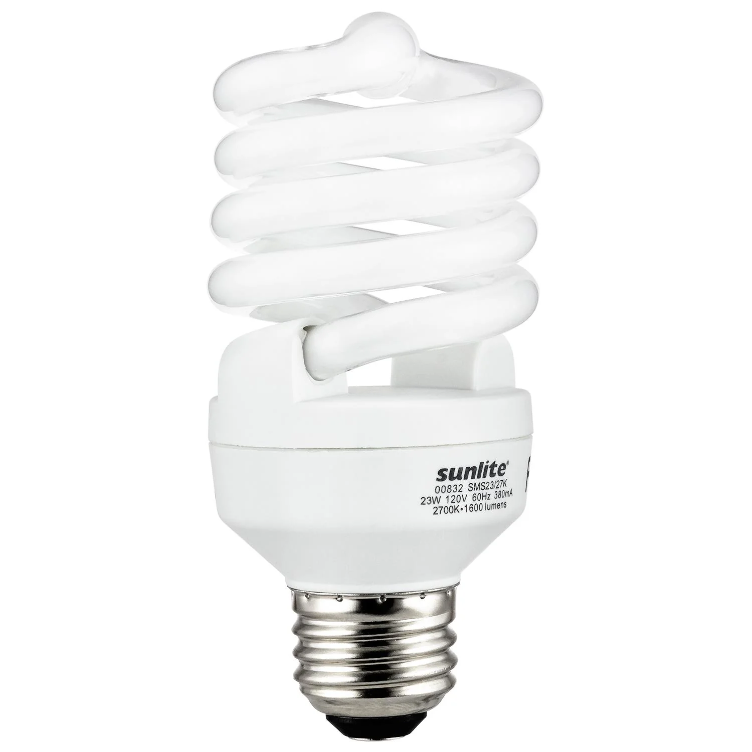 SUNLITE 23w T2 Medium Base 2700K Warm White Super Mini Spiral Lamp