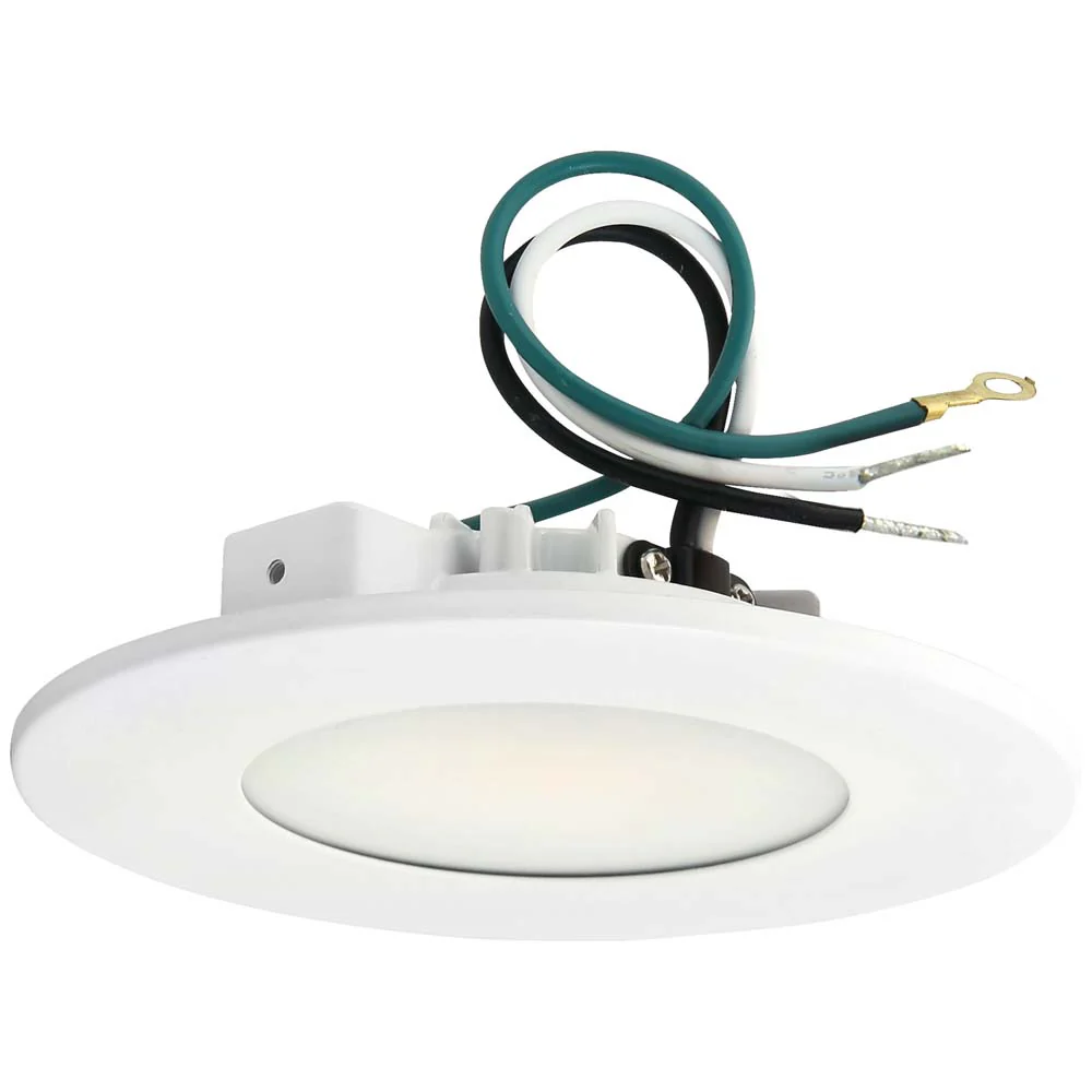 Sunlite 4-in 10w LED Round Recessed Downlight 120v 3000K White Fixture