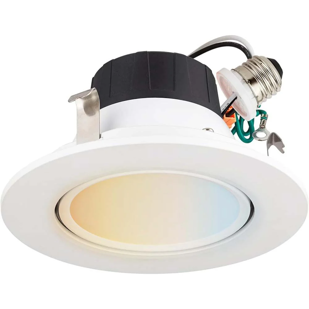 Sunlite 4-In 8w LED Round Retrofit Gimbal Downlight CCT Selectable - 65W Equiv