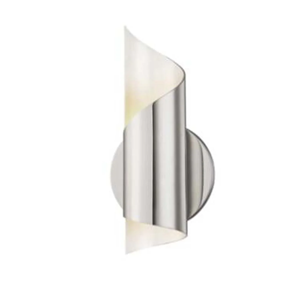 Sunlite 4w Brushed Nickel Finish Decorative Wall Steel Swirl Sconce Fixtures