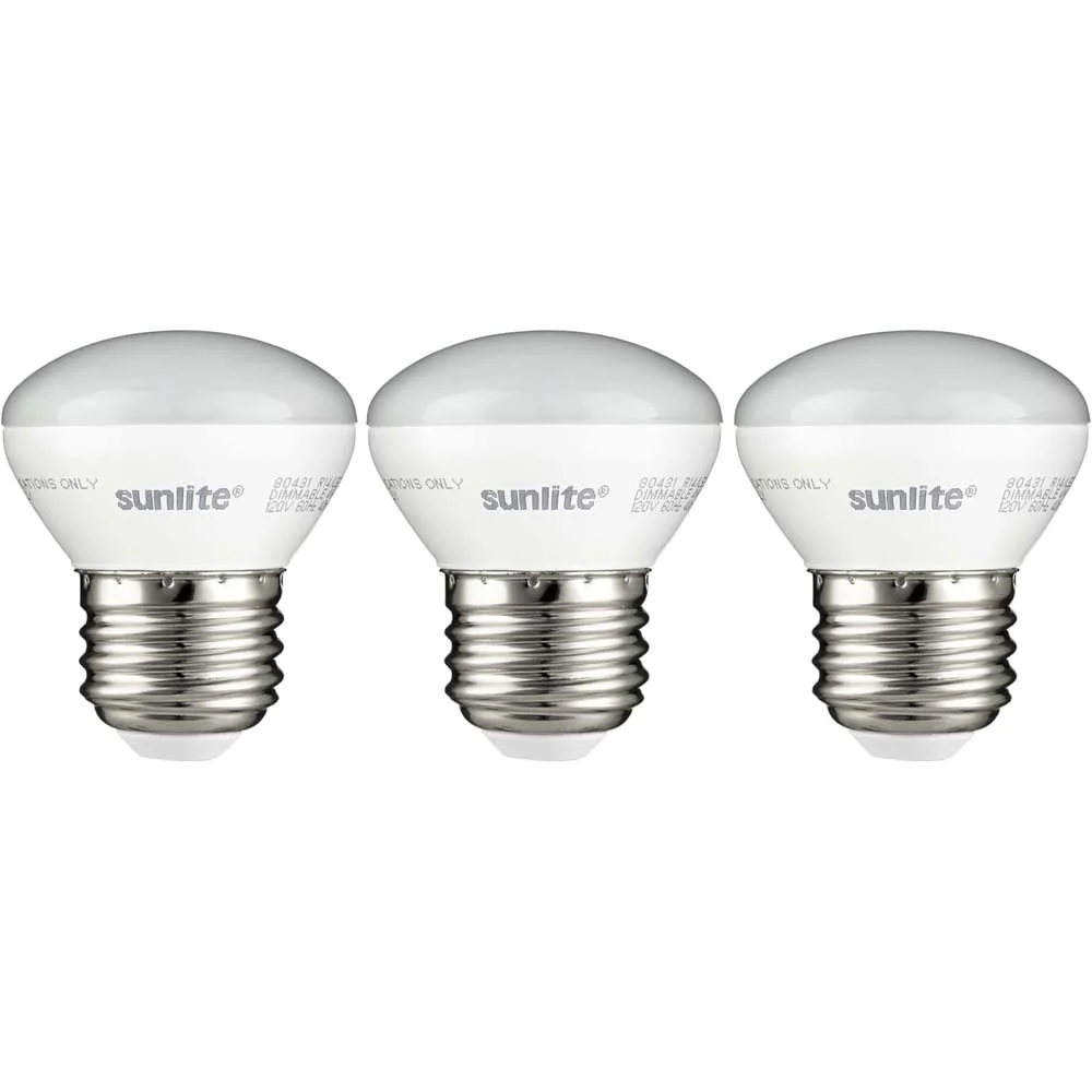 3PK - Sunlite 4w LED R14 Mini Reflector Flood E26 Base 2700K Dimmable Bulb