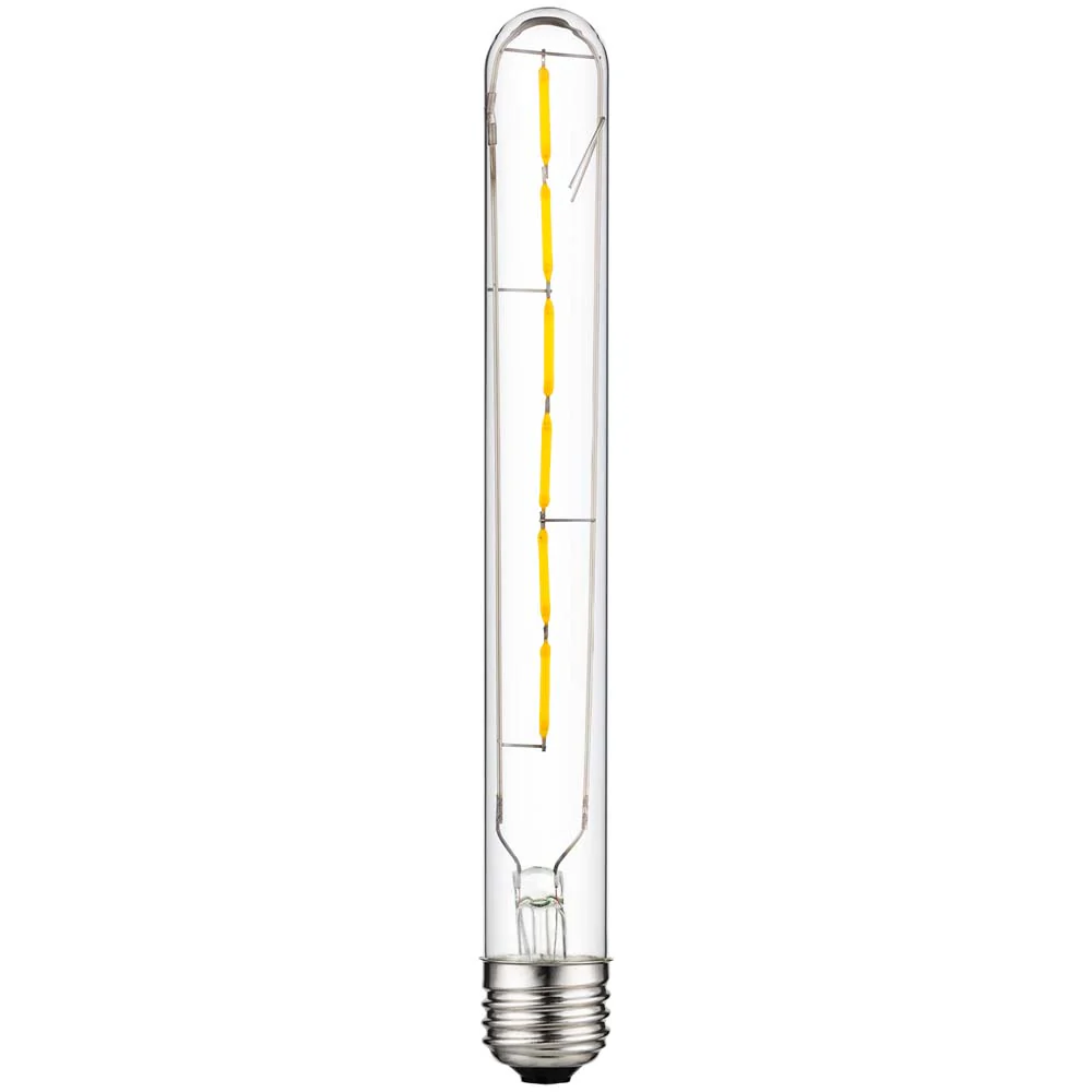 Sunlite 5w LED Filament T8 Tubular E26 Base 2200K Amber Bulb - 40W Equiv