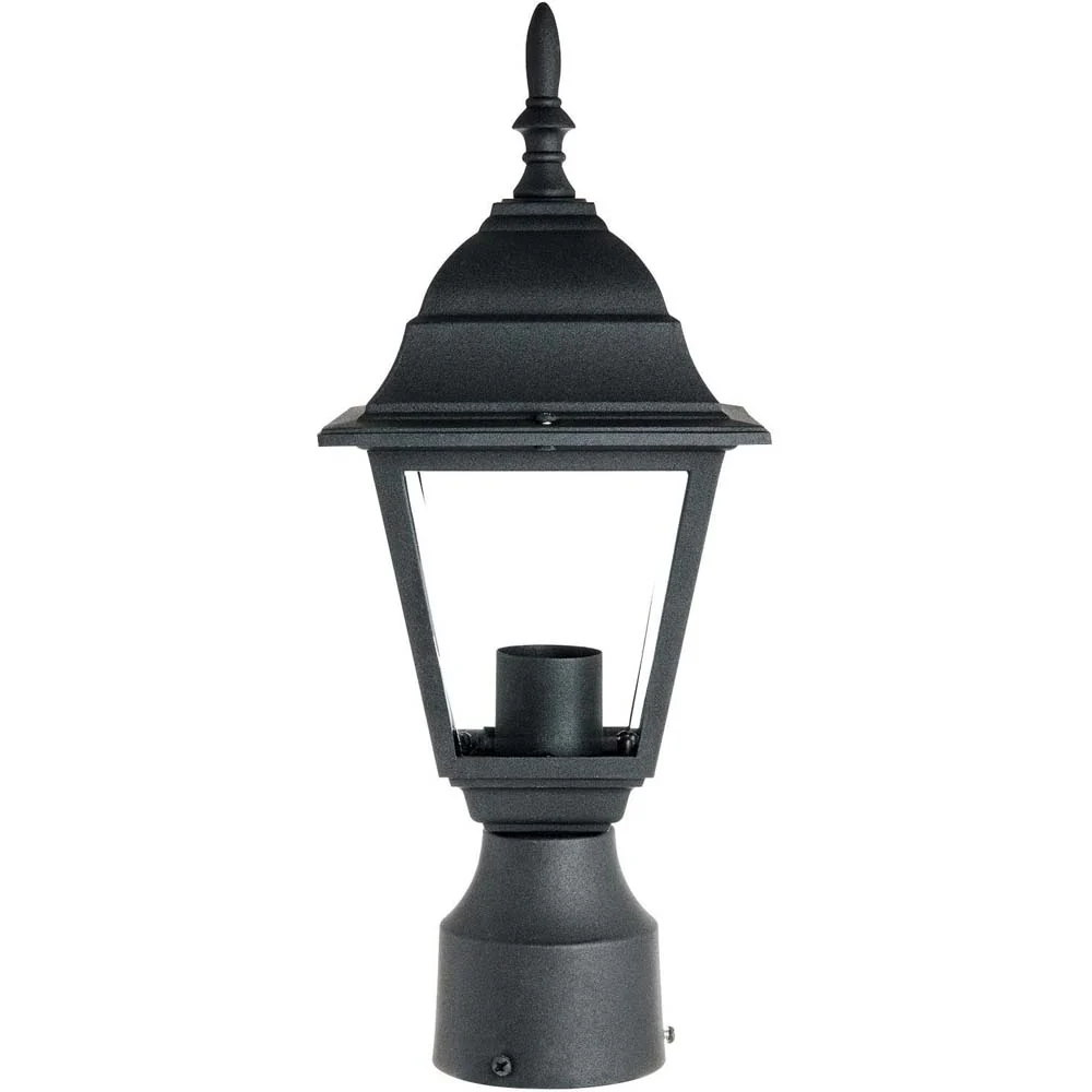 Sunlite 60w A19 3-in Outdoor Post Mounted Carriage Lamp Fixture E26 Base 120v
