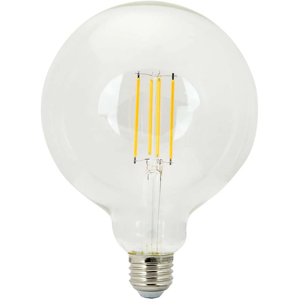 Sunlite 8.5w LED G40 Edison Globe Amber E26 Base 2200K Bulb - 100W Equiv