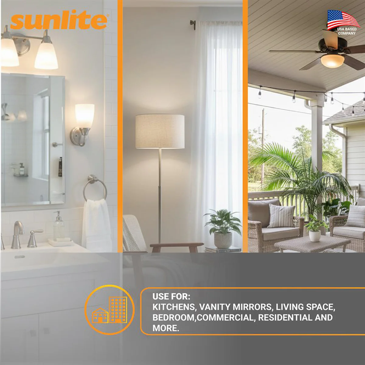 Sunlite A19 15w LED Light Bulb GU24 base CCT Selectable Dimmable - 100W Equiv - Image 4