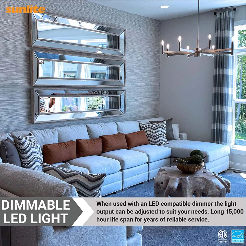 Sunlite LED B11 Clear Chandelier Light Bulb 7w 120v E12 Base 5000K - Daylight - Image 5