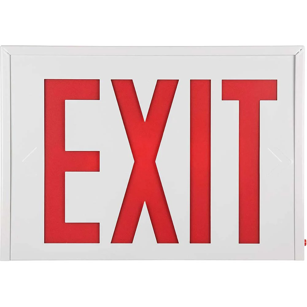 Sunlite Two Face LED Steel Exit Sign with Battery Power Back-Up 120-277V