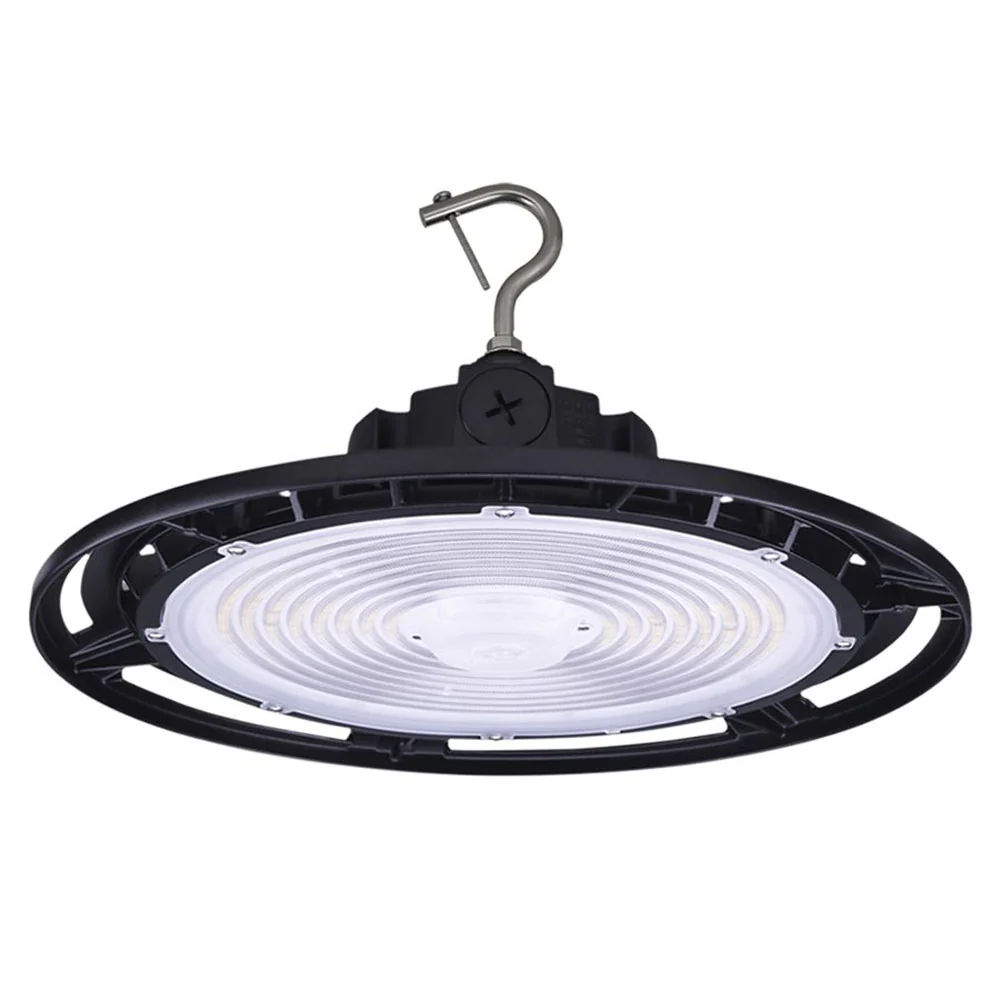Sunlite UFO High Bay Dimmable Selectable CCT and Wattage With Black Finish