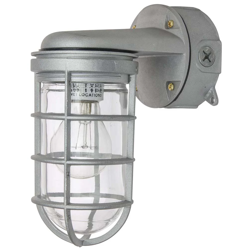 Sunlite 41368-SU Vaporproof Industrial Jar Fixture, Wall Mount, Medium Base Socket (E26), 100W Max