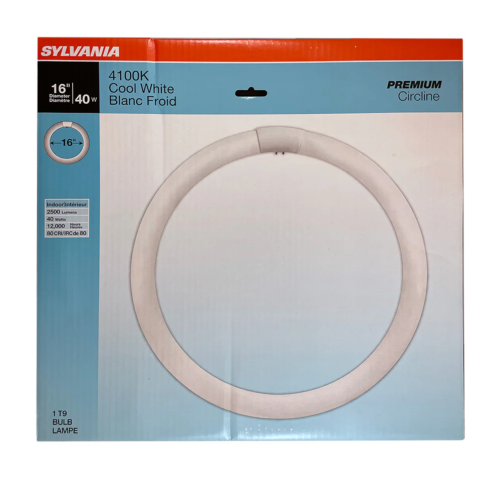 Sylvania FC16T9 40W 16in T9 4100K Cool White 2500Lm G10Q Circline Fluorescent Bulb - Image 2