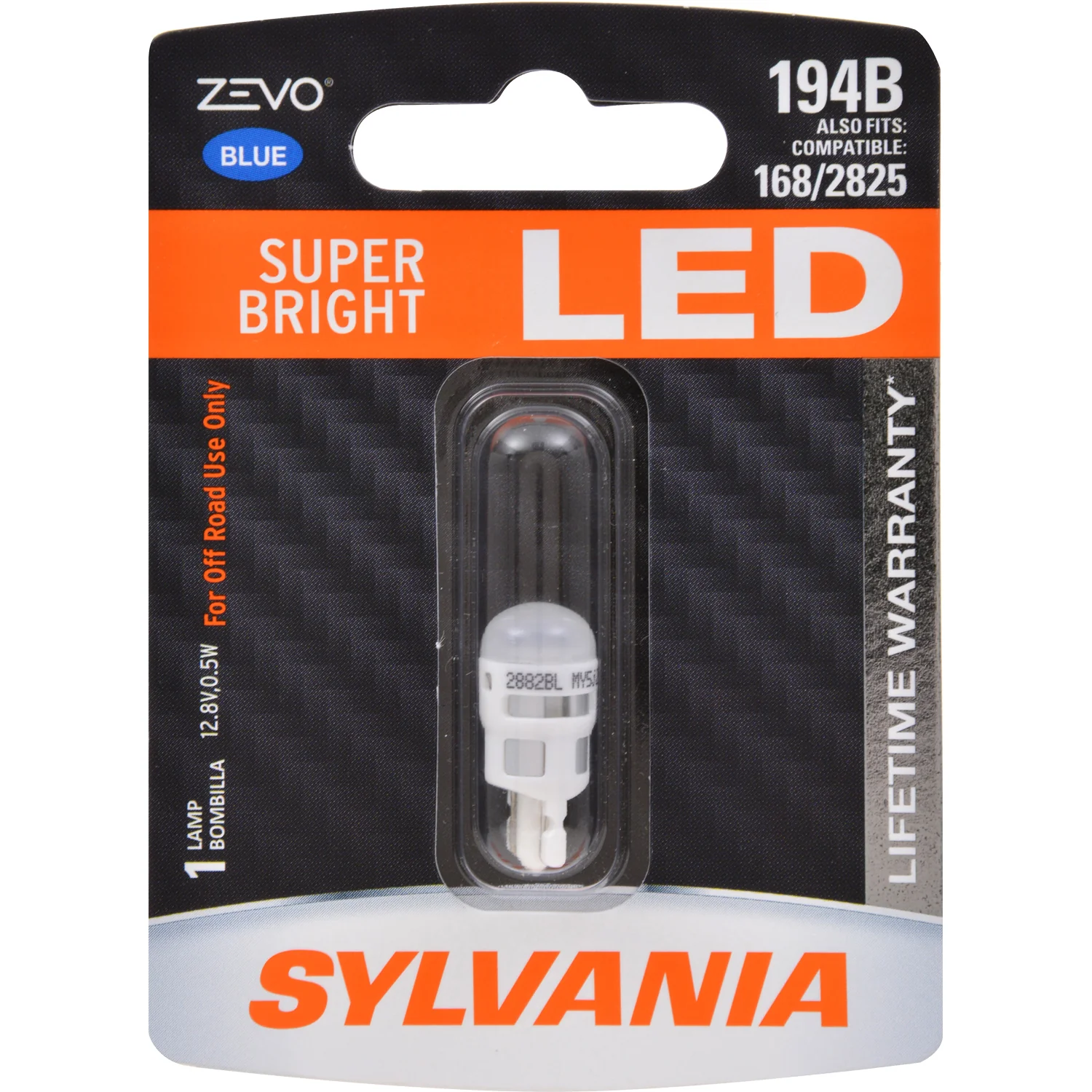 SYLVANIA ZEVO 194 T10 W5W Blue LED Automotive Bulb