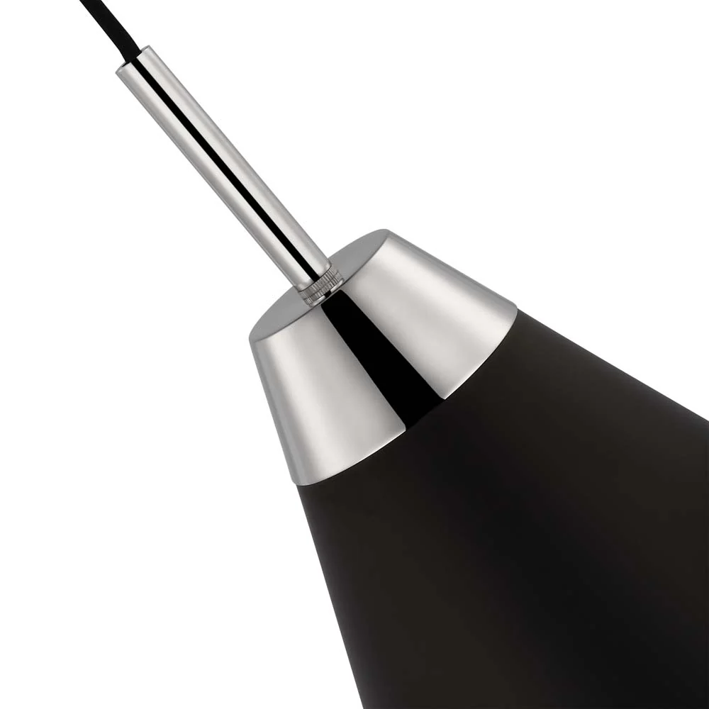 Tango 1-Light Small Pendant Matte Black with Polished Nickel - Image 4