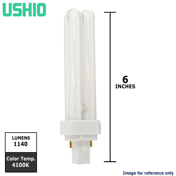 Ushio 3000141 - CF18D/841 - 18W - 4100K - 2 Pin G24d-2 Base - Double Tube CFL - Image 2