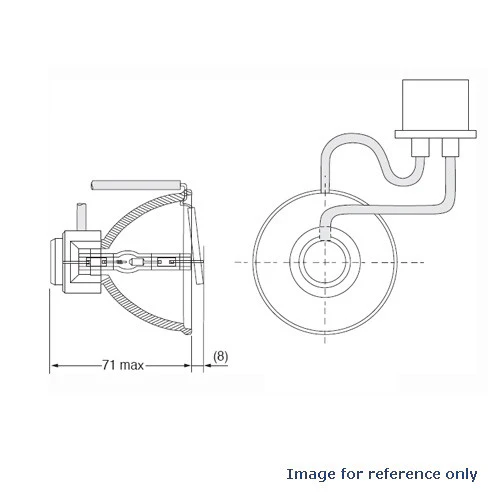 USHIO SMR-201/D1 200W Reflectorized EmArc Lamp - Image 3