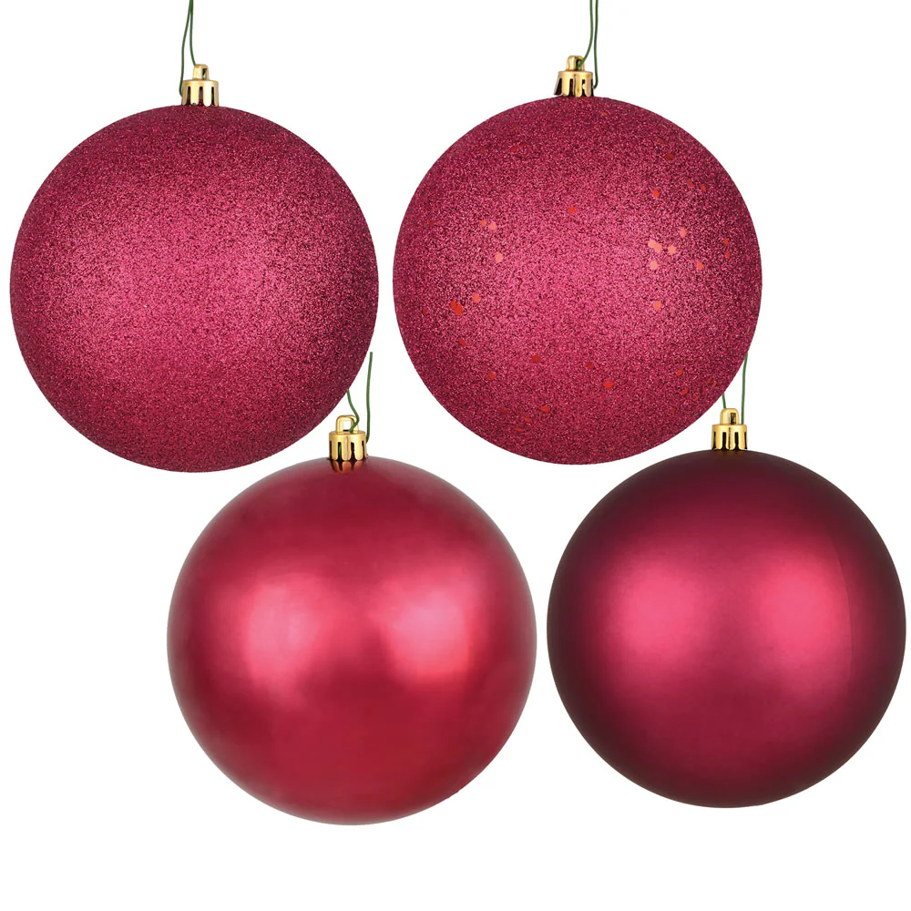 Vickerman 10 in. Berry Red Ball Christmas Ornament