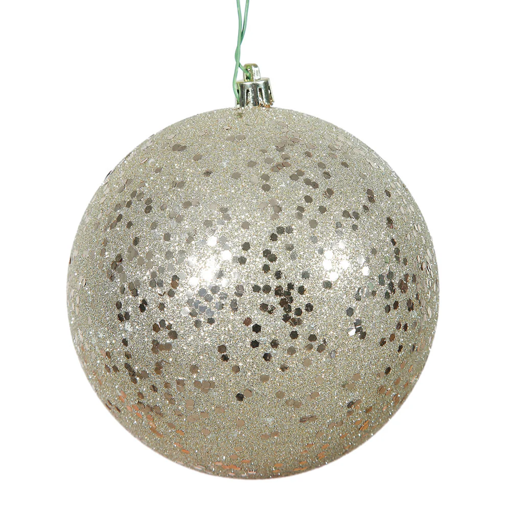Vickerman 10 in. Champagne Ball Christmas Ornament