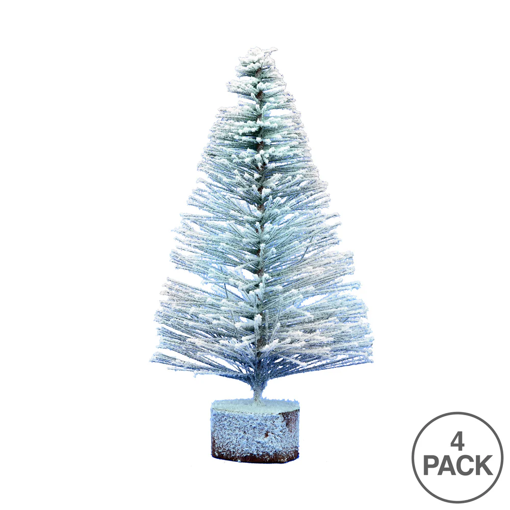 Vickerman 10in. Flocked Village Artificial Christmas tree - Image 2