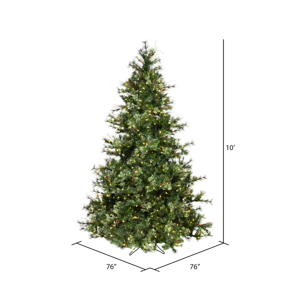 Vickerman 10ft. Mixed Country Pine Artificial Christmas Tree in LED Lights - Image 4