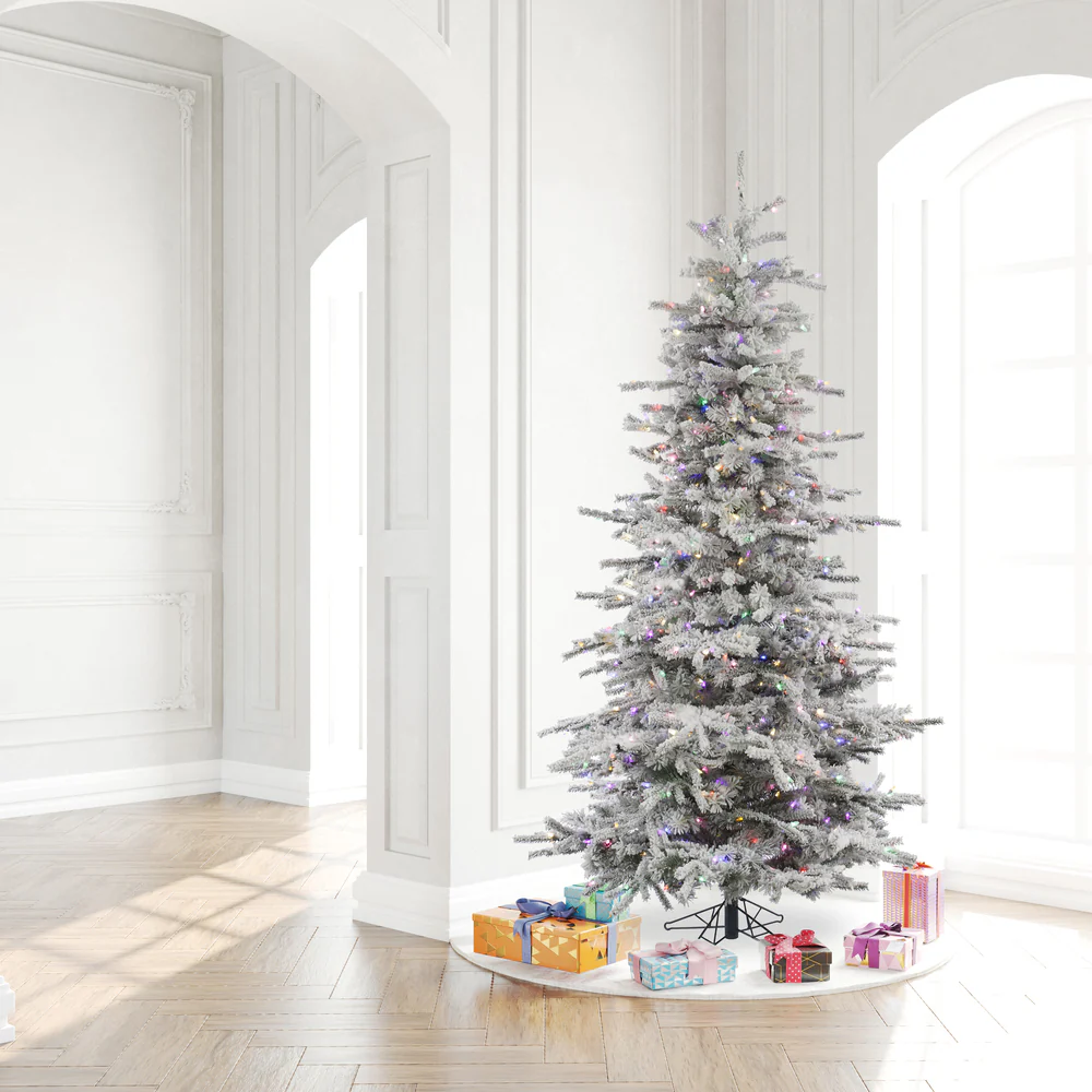 Vickerman 10ft. Sierra Fir Slim Artificial Christmas Tree Multi-Colored LED lights - Image 3