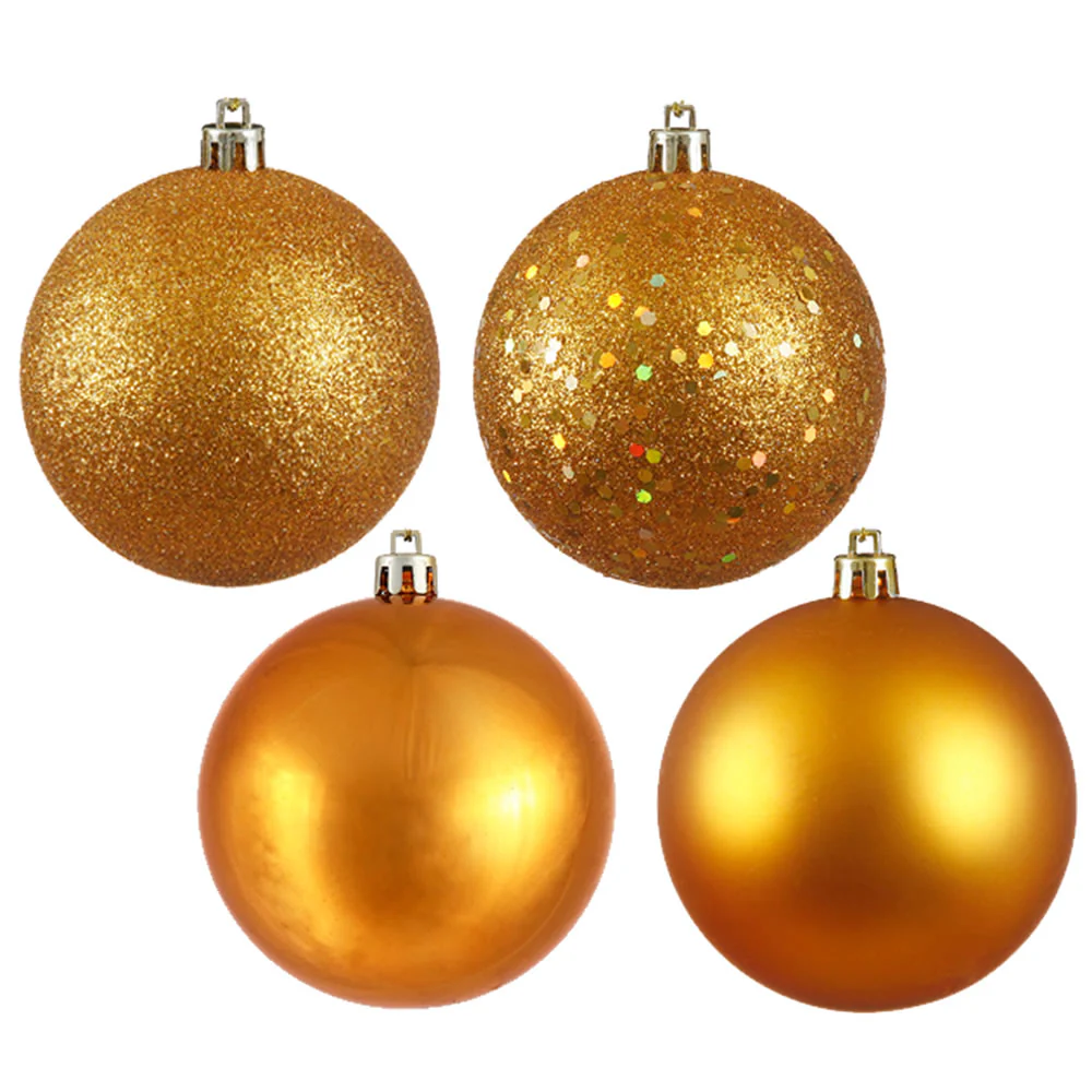 Vickerman 12 in. Antique Gold Ball Christmas Ornament