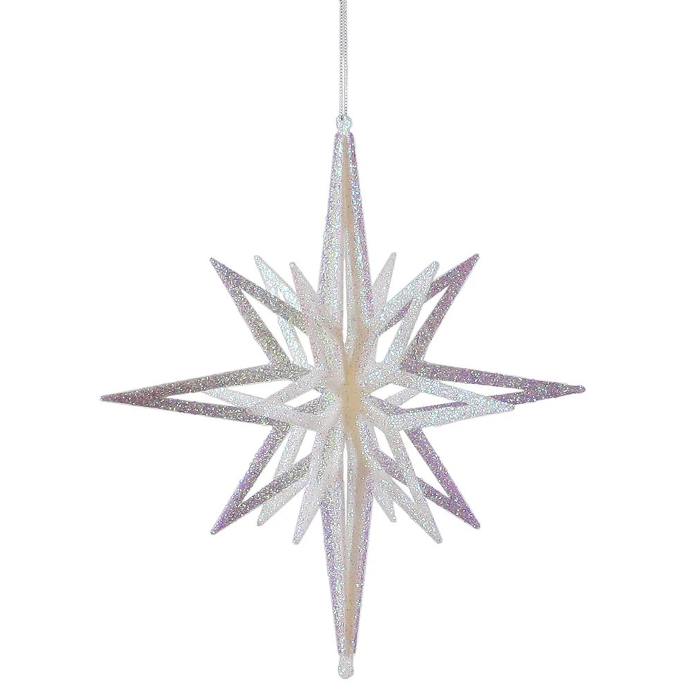 Vickerman 12 in. Champagne Glitter Star Christmas Ornament