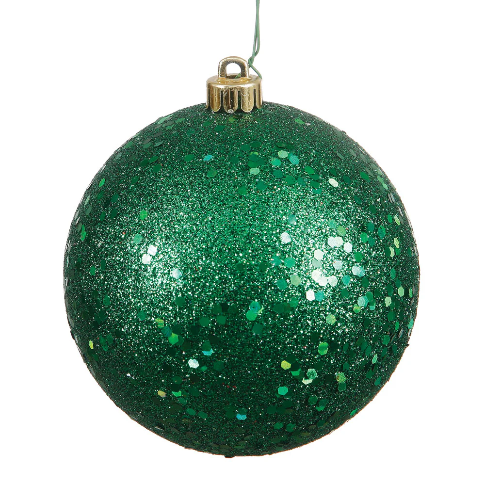 Vickerman 12 in. Emerald Ball Christmas Ornament