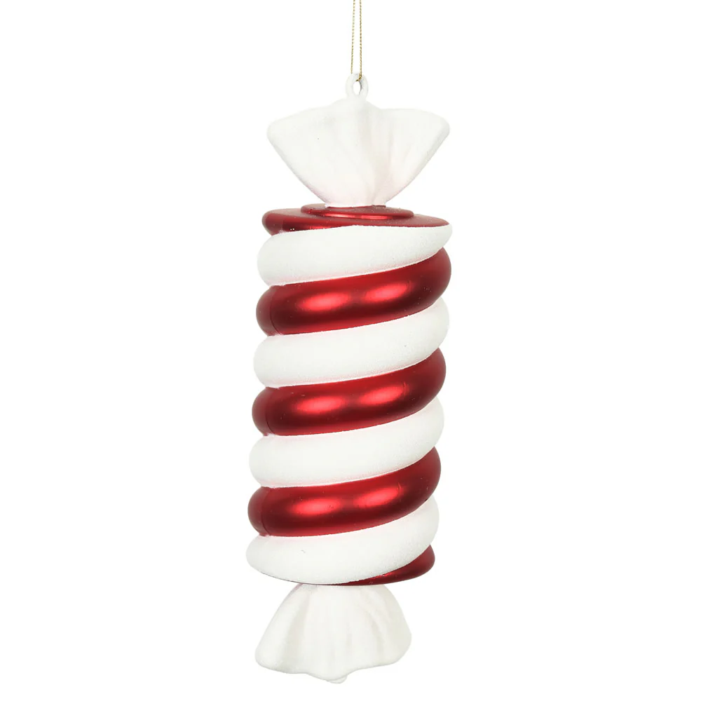 Vickerman 12 in. Red-White Candy Candy Christmas Ornament