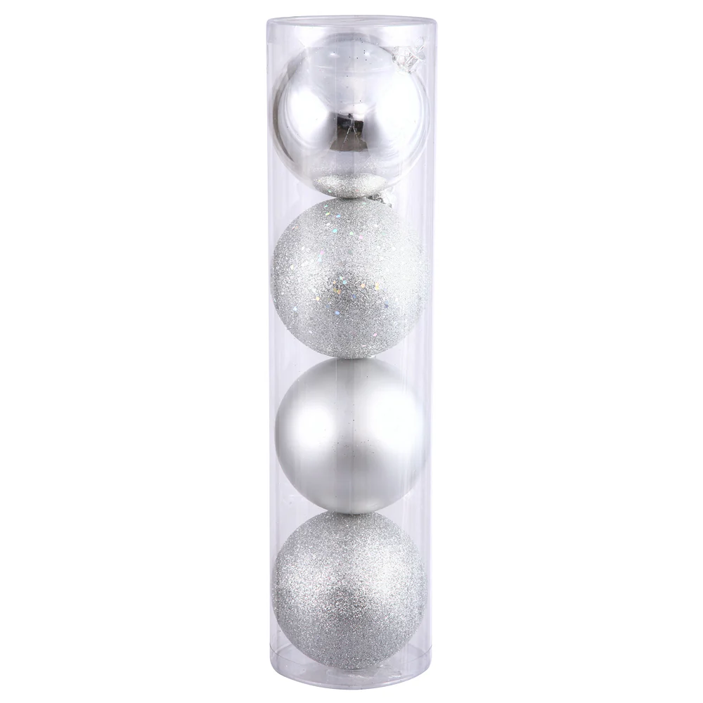 Vickerman 12 in. Silver Ball Christmas Ornament