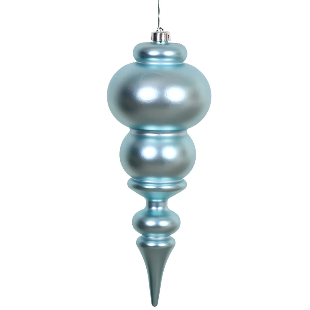Vickerman 14 in. Baby Blue Matte Finial Christmas Ornament